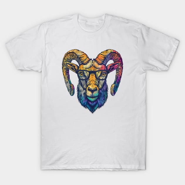 Peak Performance: The Brainy Mountain Goat! T-Shirt by Carnets de Turig